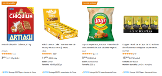 Segunda unidad al 50% descuento en alimentación en Amazon