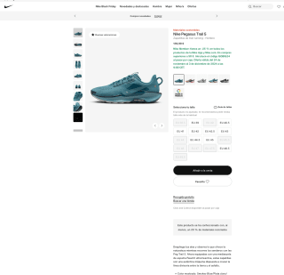 Zapatillas Nike Pegasus Trail 5 trail Hombre por 73,49€