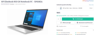 HP EliteBook 850 G8 Notebook PC voor €969 bij Redable