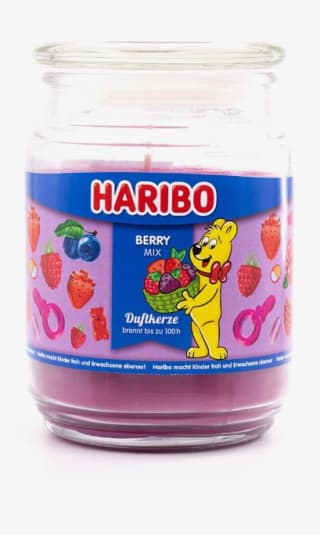Vela perfumada - rojo 510g tarro cristal Haribo por 12,50€