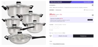 Batería de cocina Quttin Genova - 12 piezas de acero para inducción, duradera y resistente por 29.05€ (Cuenta Nueva 19.05€)