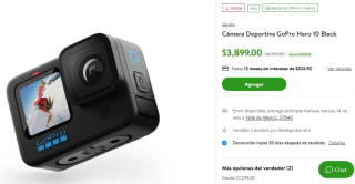 Descuento Bodega Aurrera: GoPro Hero 10 Black por $3,899