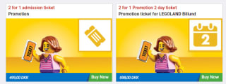2 voor de prijs van 1 op tickets voor Billund Resort of LEGOLAND Deutschland Resort