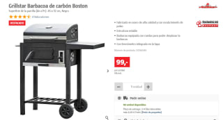 Grillstar Barbacoa de carbón Boston por 99€