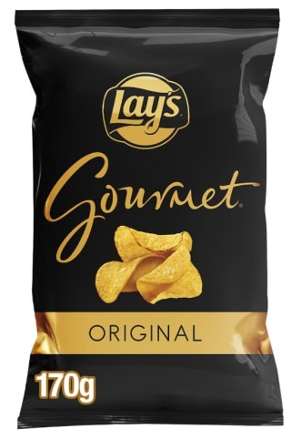 3×2 LAY'S GOURMET Patatas fritas crujientes original bolsa 170 g por 5,58€.