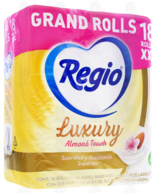 Papel Higiénico Regio Almond Touch 18pzas $98 | Farmacias Guadalajara