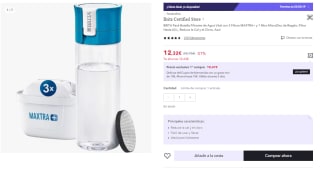 BRITA - Botella Filtrante de Agua Vital, 3 Filtros MAXTRA+ y 1 Filtro MicroDisc de Regalo por 7.39€