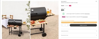 Create Barbacoa ahumadora de carbón con ruedas por 85,45€