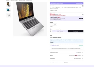 Portatil HP 840 G5 A Intel Core i5-8350U 16GB RAM 512GB NVMe por 308,75€ (Nuevos usuarios por 296,75€)