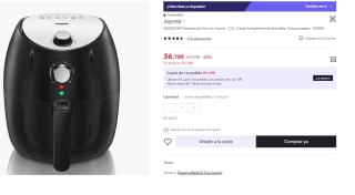 AIGOSTAR Freidora de Aire sin Aceite 3.5L, Cesta Antiadherente Extraíble por 36.7€ (cuenta nueva por 24.7€)