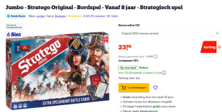 Jumbo- Stratego Original 2023 - Nederlandstalig Bordspel voor €23,99 bij Bol