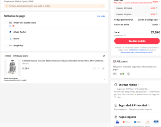 Cafetera Moka de 960ml R2-D2 por solo 27,39€