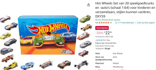 Hot Wheels - Dxy59 - Set of 20 Vehicles voor €22,48 met Amazon Prime