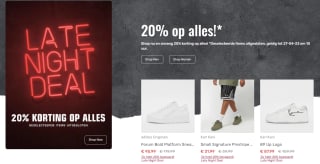 20% korting bij Snipes tot 27 april 10.00 uur