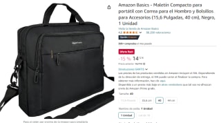 Amazon Basics Maletín Compacto para portátil por 14,12€