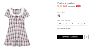Vestido a cuadros para Mujer por 12.99€