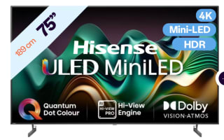 Hisense 75U6NQ - 75 inch - 4K MiniLED - 2024 voor €749bij Ibood