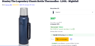 Stanley the legendary classic (nightfall) 1 liter thermos voor €30,61