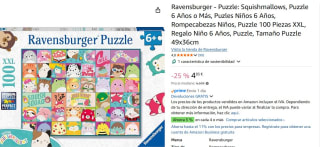 Marca Ravensburger - Puzzle: Squishmallows, 100XXL piezas por 4,38€