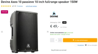 Devine Axeo 10 inch speaker voor €49 bij Bax-shop