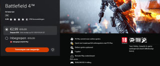Battlefield 4 voor de PS4 voor €2,99 in de PlayStation Store