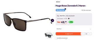 Hugo Boss 1251/S N9P Zonnebril voor €49,95 bij iBOOD