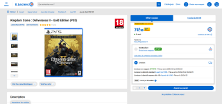 Kingdom Come : Deliverance II - Gold Edition (PS5) à 74,90€