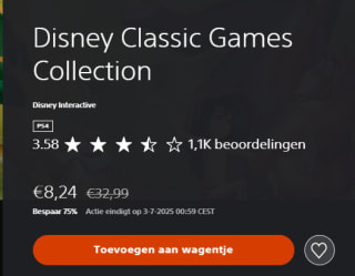 Disney Classic Games Collection voor €8,24 in de Playstation Store