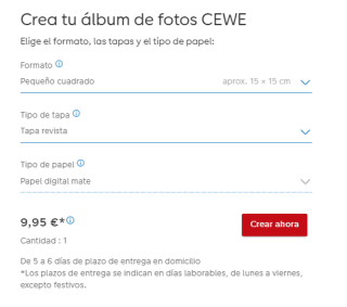 Gratis Álbum de fotos en Cewe de 26 páginas