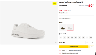 Skechers Squad Air heren sneakers Memory Foam voor €49 bij Scapino