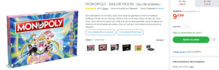 Monopoly Sailor Moon à 9,89€