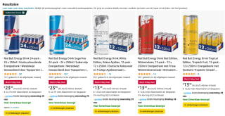 24 blikjes RedBull voor €23,99 (of €22,79)