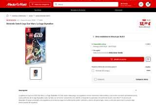 Lego Star Wars: La Saga Skywalker Nintendo Switch por solo 12,99€