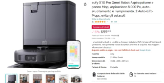 Eufy X10 Pro Omni robotstofzuiger voor €699 via Amazon Italië