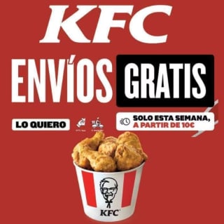 KFC Gratis Envíos a partir de 10€