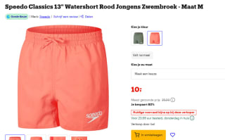 Speedo Classics 13" watershort voor €10 bij Bol