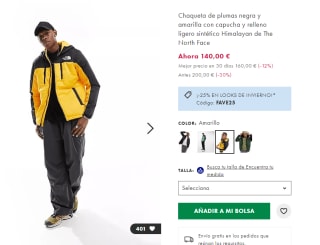 The North Face Chaqueta plumas Himalayan por 105€