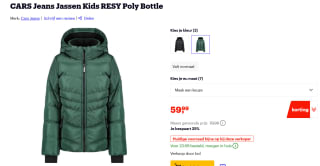 Cars gewatteerde winterjas RESY voor €59,99 bij Bol