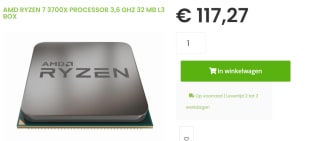 AMD Ryzen 7 3700X (BOX) Boxed voor €117,27 bij Sicomputers