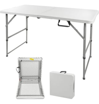 Mesa Plegable 122cm Altura Ajustable por $581 en Mercado Libre