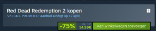Red Dead Redemption 2 voor €14,99 via Steam
