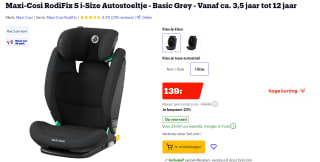 MAXI COSI Autostoel RodiFix S i-Size Basic Grey voor €139 bij Bol.com