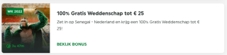 Gratis tot 25 euro weddenschap bij Toto