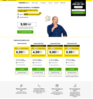 20GB + llamadas ilimitadas a tan solo 4,90€ por mes con Masmovil