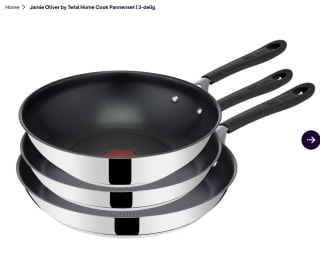 Jamie Oliver by Tefal Home Cook 3- delige Pannenset voor €59,95 bij iBOOD