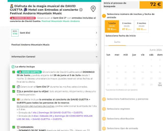 Hotel con Entradas al concierto Festival Andorra Mountain Music desde 72€