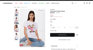 Camiseta Springfield Pantera Rosa por 7,99€