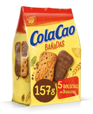 Pack de 2 Colacao Mini Galletas Bañadas 157g por 3,61€.