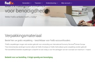 Gratis FedEx verpakkingsmaterialen te bestellen