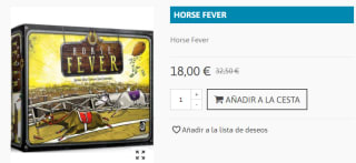 Juego de Mesa Horse Fever por 18€